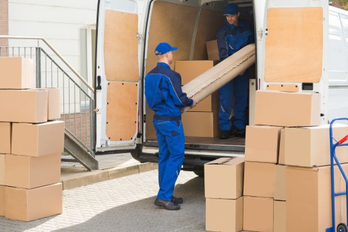 Van loading furniture for a Greenwich Man And Van service