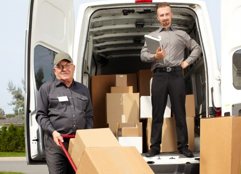 Commercial moving team planning an office relocation in Greenwich