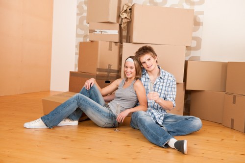 House movers preparing a Greenwich home move