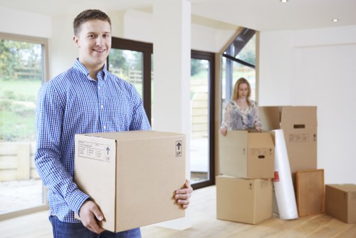 Careful handling of household items during a van removal