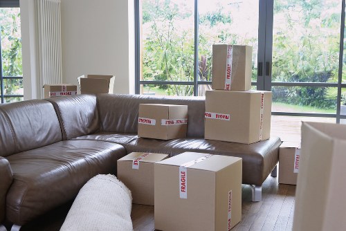 Careful wrapping and box labelling during a Greenwich relocation